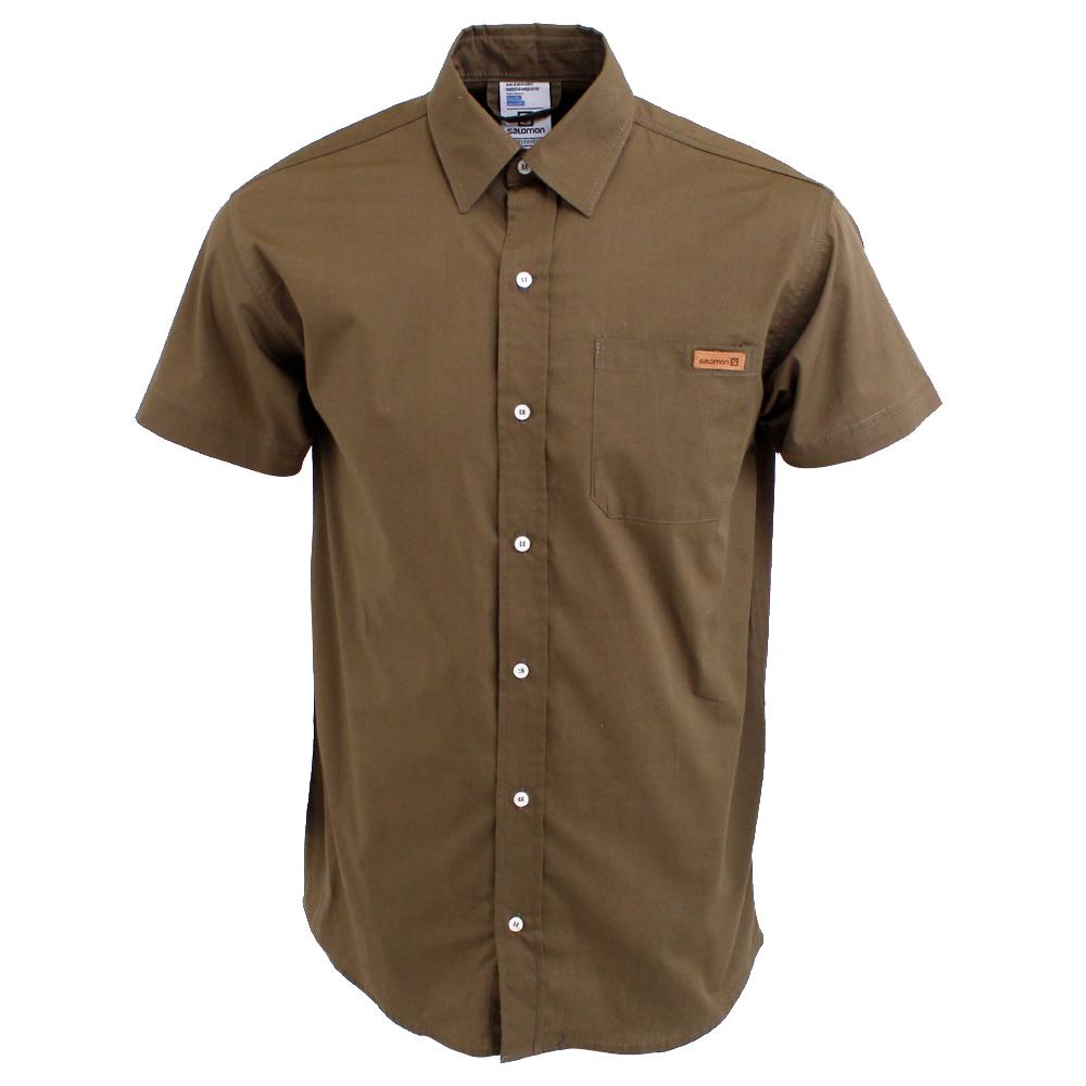 Salomon OXFORD SS SHIRT M Camisas Hombre - Verde Oliva - Colombia (16379-NQDW)